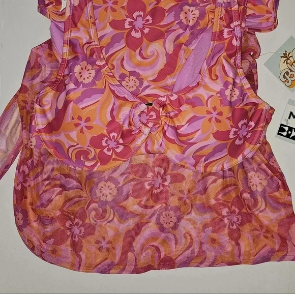 Tropical Floral 3 Piece Bikini Set - Picture 3 of 5